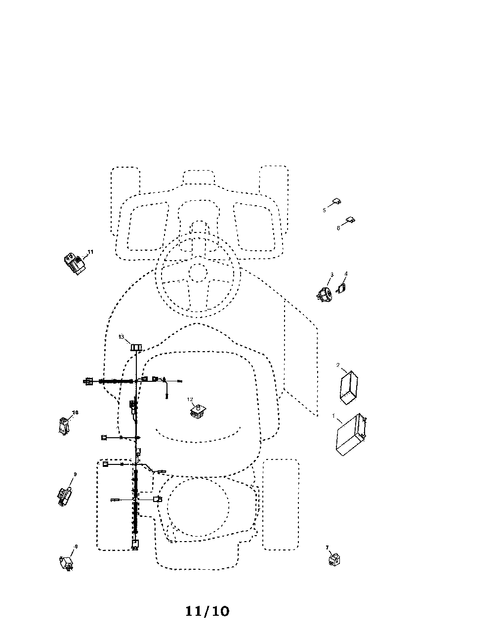 Electrical Diagram and Parts List for 917286000  Weed Eater Lawn Mower